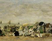 尤金 布丹 : Beach Scene, Deauville